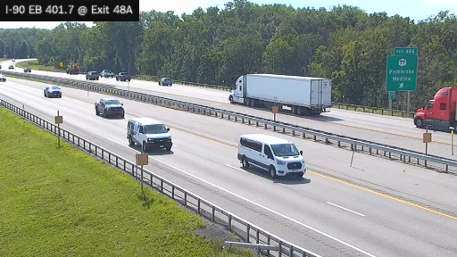 I-90 MP 401.70 EB at Interchange 48A (Pembroke)