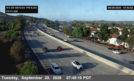 I-5 - I-5 : (234) South of Ortega Highway (San Juan Creek) - North