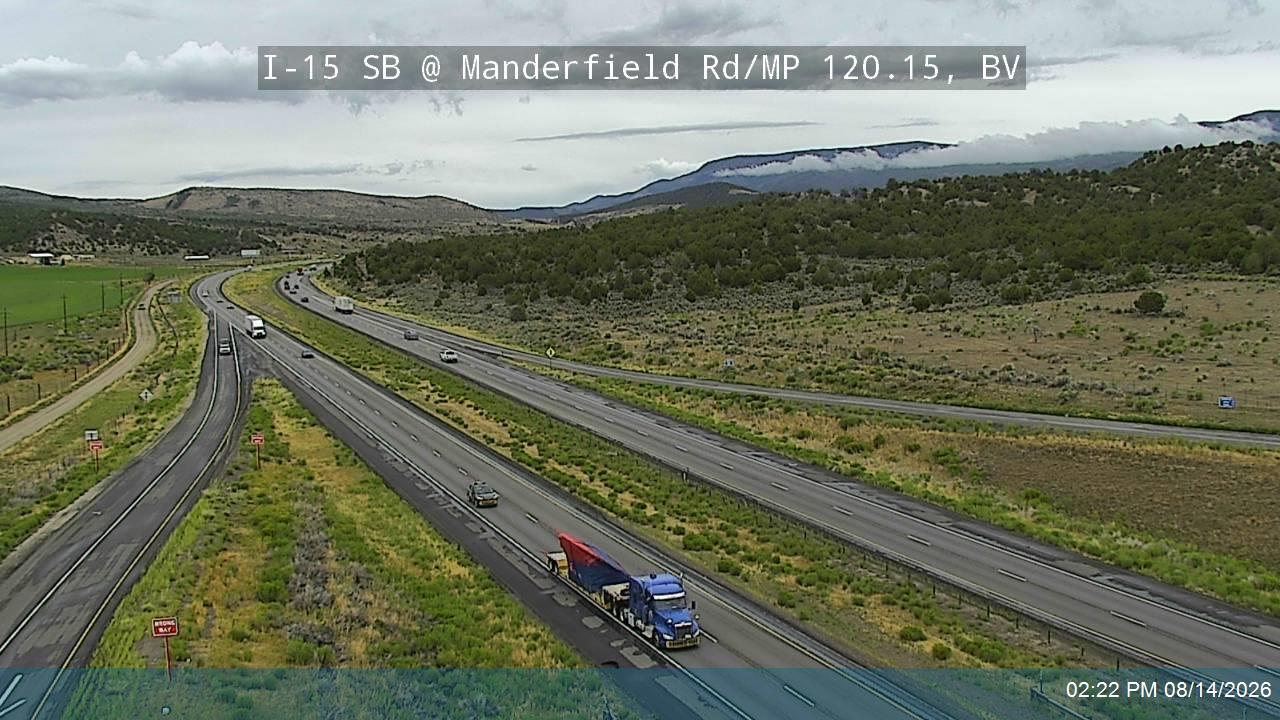 I-15 SB @ Manderfield Rd / MP 120.15, BV