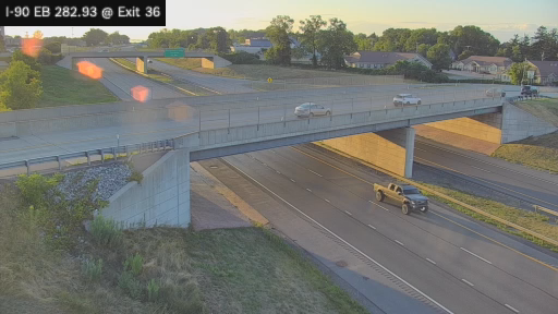 I-90 MP 282.93 EB at Interchange 36 (Watertown)