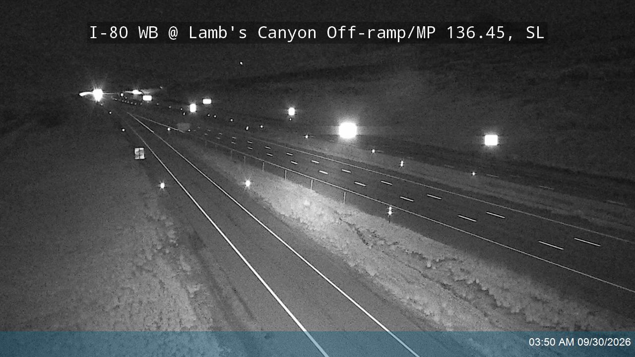 I-80 / Parleys Canyon WB @ Lambs Canyon Rd Off-ramp / MP 136.45, SL
