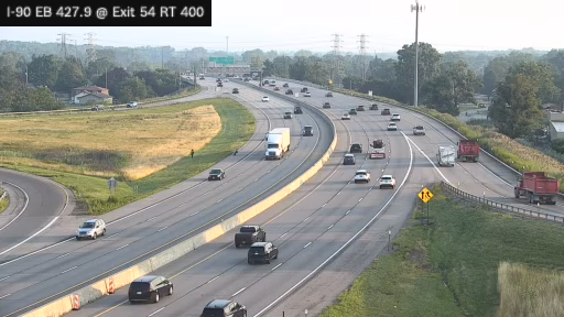 I-90 MP 427.90 EB at Interchange 54 (Route 400)