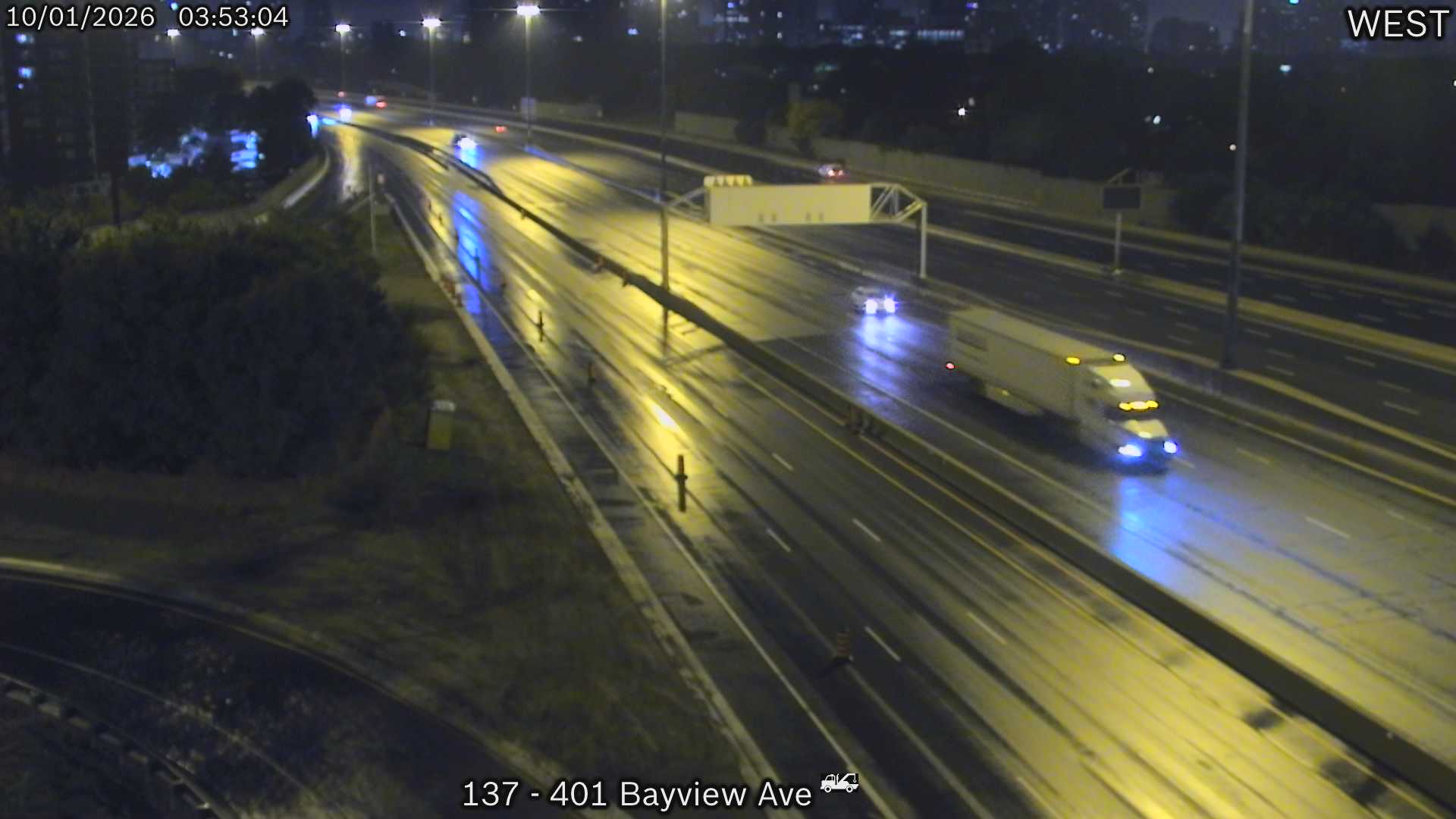 Highway 401 at Bayview Avenue