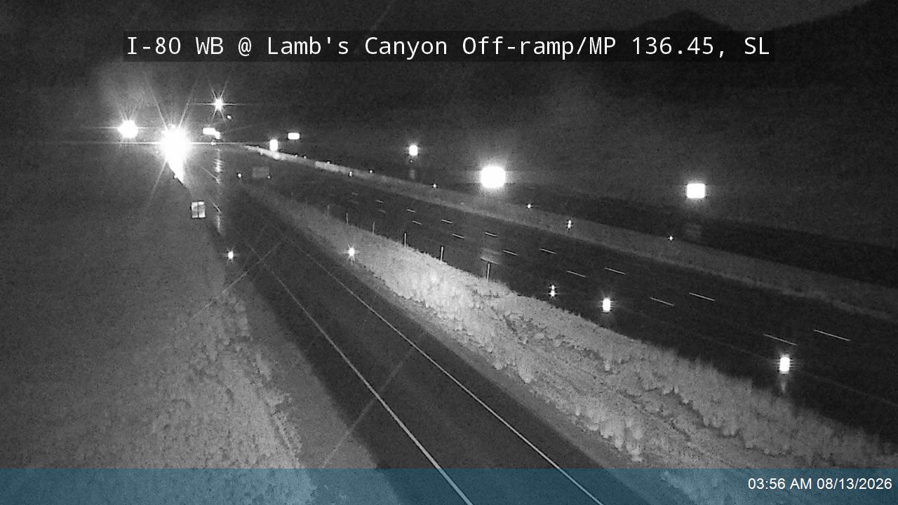 I-80 / Parley's Canyon WB @ Lamb's Canyon Rd Off-ramp / MP 136.45, SL