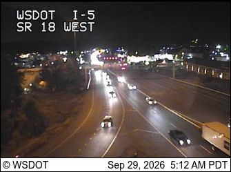 I-5 at MP 141.9: SR 18 Interchange, W