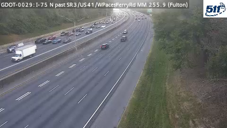 GDOT-0029: I-75 N past SR3/US41/WPacesFerryRd MM 255.9 (Fulton)