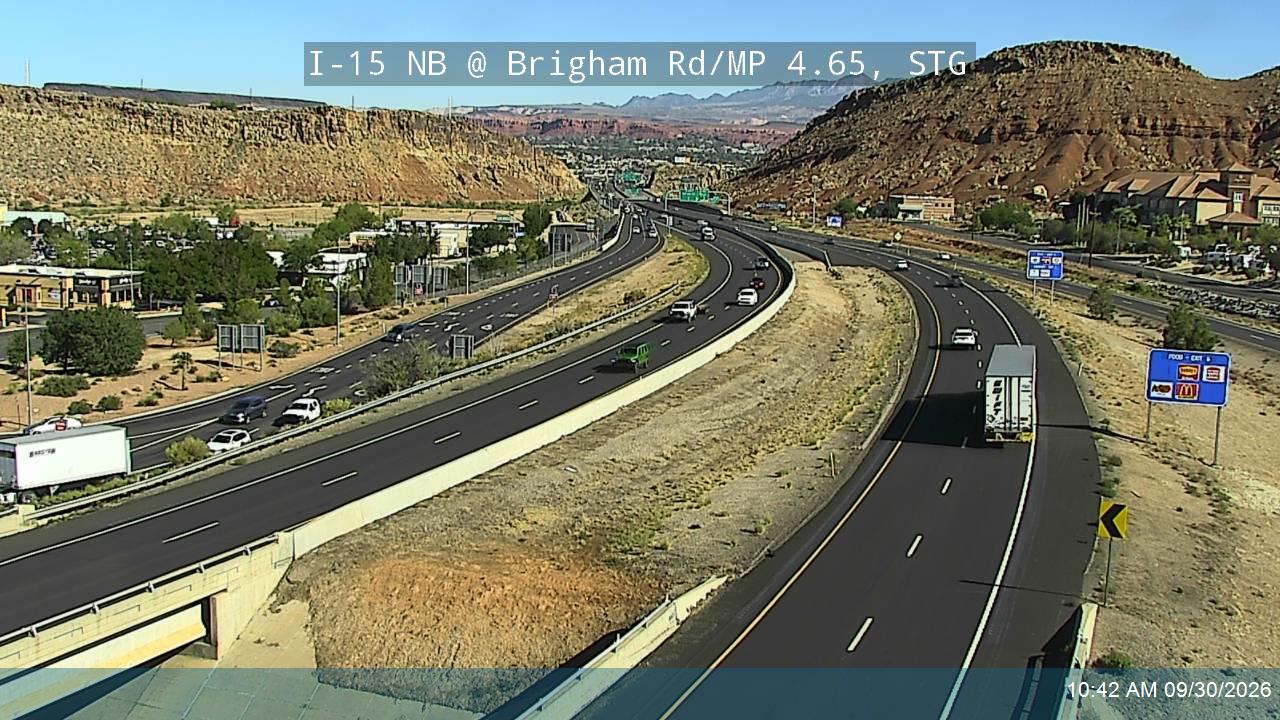 I-15 NB @ Brigham Rd / MP 4.65, STG