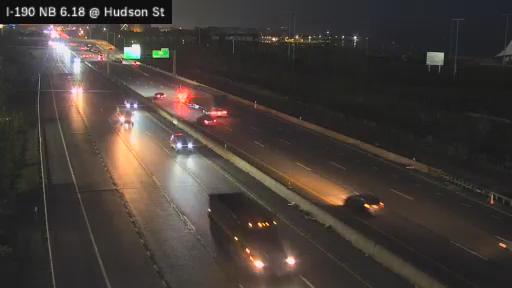 I-190 MP 006.18 NB at Hudson Street Pedestrian Bridge