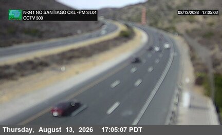 SR-241 : (300) 2600 Meters North of Santiago Canyon Road Overcross