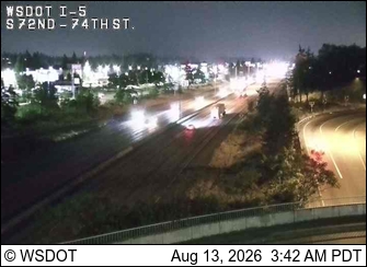 I-5 at MP 129.6: S 72nd/74th St