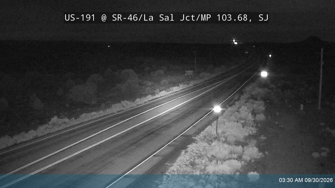 US-191 NB @ MP 103.8, SR-46 / La Sal Jct, SJ