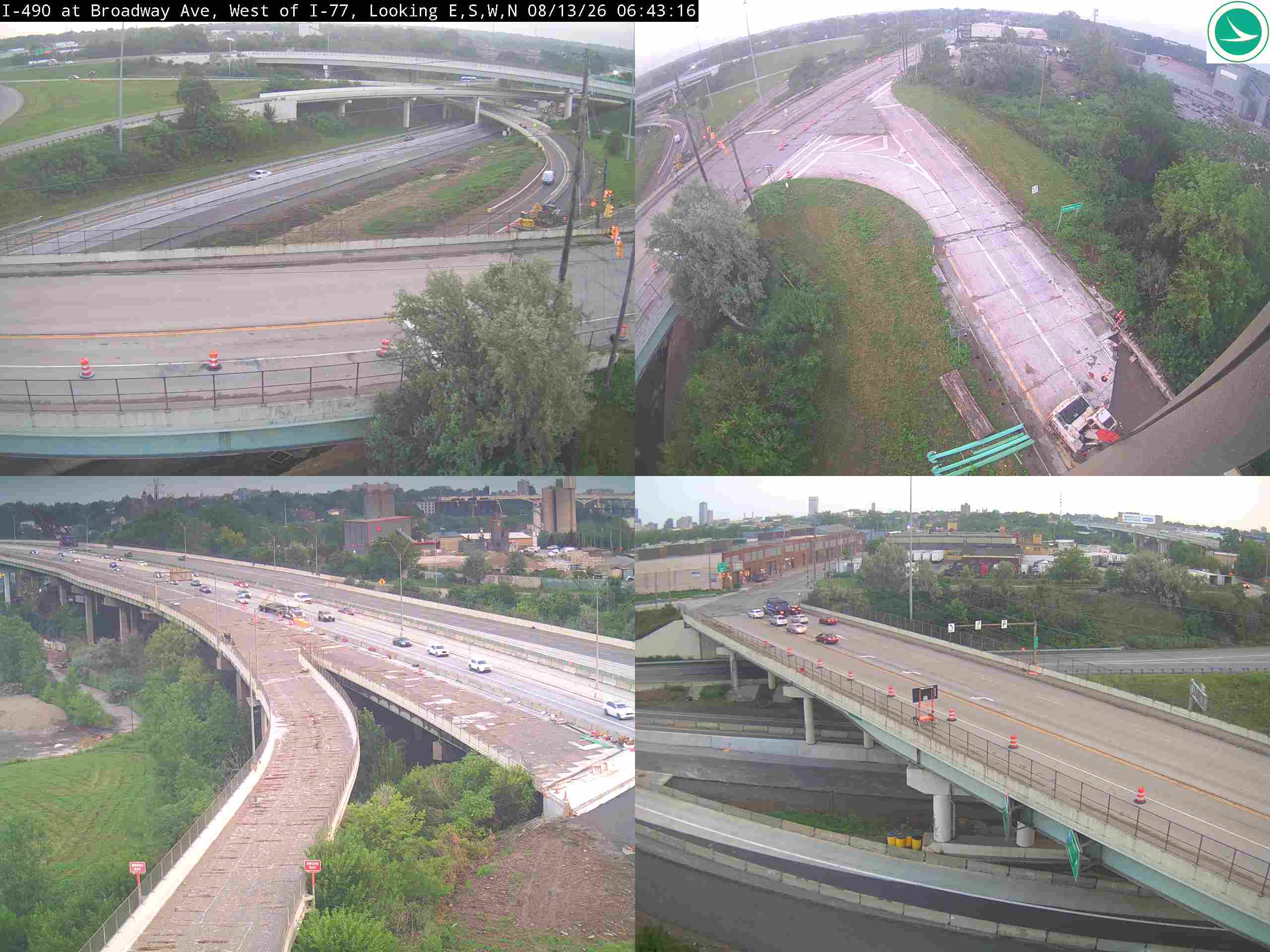 I-490 at Broadway Ave, West of I-77