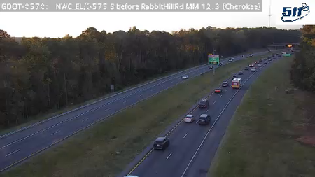 GDOT-0570: I-575 S before RabbitHillRd MM 12.3 (Cherokee)