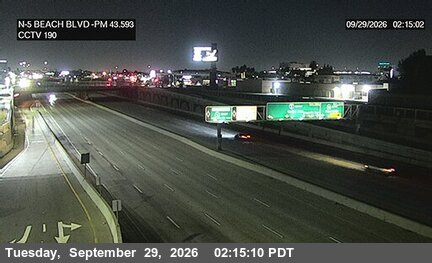 I-5 - I-5 : (190) North of Beach Boulevard - North