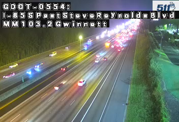 GDOT-0554: I-85 S past SteveReynoldsBlvd MM 103.2 (Gwinnett)