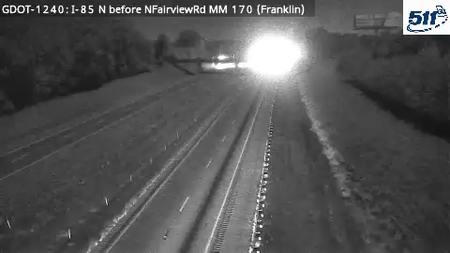 GDOT-1240: I-85 N before NFairviewRd MM 170 (Franklin)