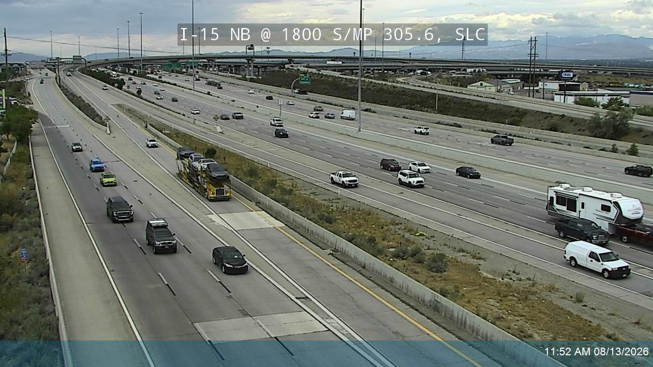 I-15 NB @ 1800 S / MP 305.6, SLC