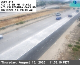 I-15 : (311) North of California Oaks Road