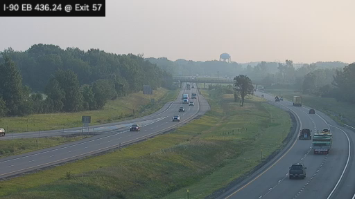 I-90 MP 436.24 EB at Interchange 57 (Hamburg)