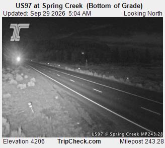US97 at Spring Creek  (Bottom of Grade)