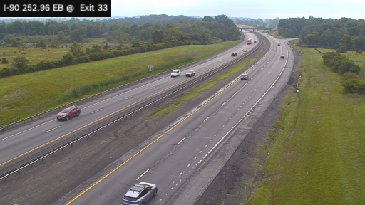 I-90 MP 252.96 EB at Interchange 33 (Verona)