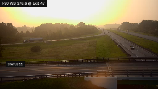 I-90 MP 378.60 WB at Interchange 47 (Leroy)