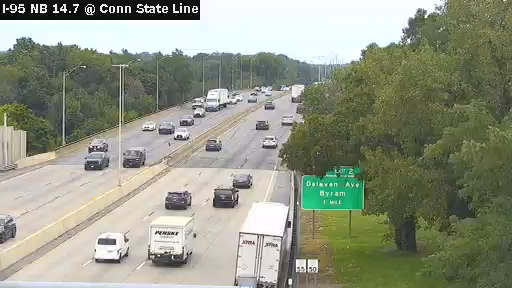 I-95 MP 014.70 NB Just Before the Connecticut State Line