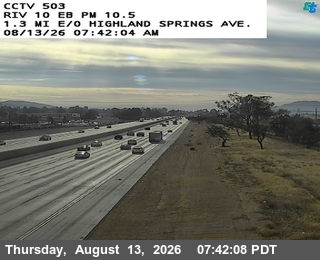 I-10: (503) East of Highland Springs Avenue