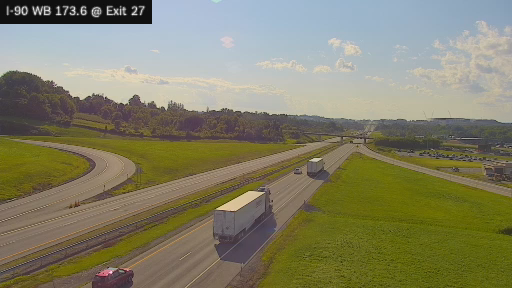 I-90 MP 173.60 WB at Interchange 27 (Amsterdam)