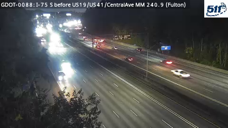 GDOT-0088: I-75 S before US19/US41/CentralAve MM 240.9 (Fulton)