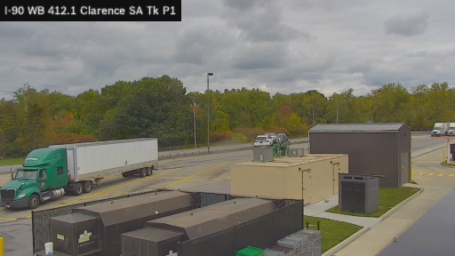 I-90 MP 412.10 WB at Clarence Service Area Truck Park 1