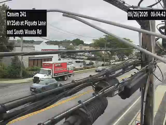 NY 25 at Piquets Lane/South Woods Road