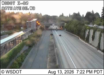 I-90 at MP 6.9: 80th Ave SE Westbound