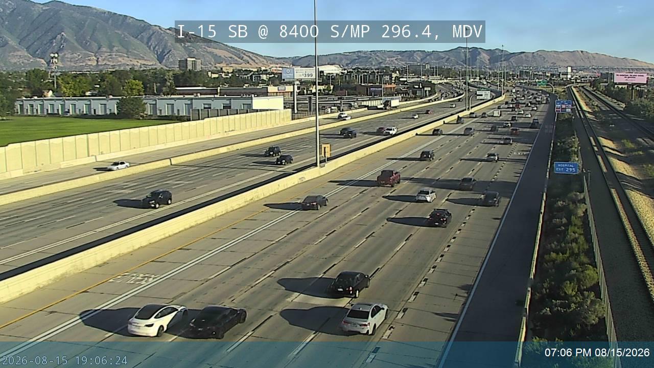 I-15 SB @ 8400 S / MP 296.4, MDV