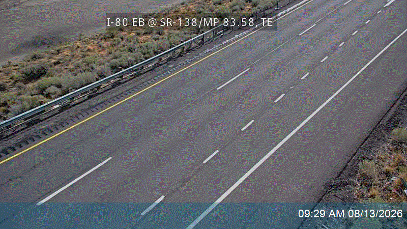 I-80 EB @ SR-138 / MP 83.58, TE                                                                     