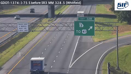 GDOT-1374: I-75 S before SR3 MM 328.5 (Whitfield)
