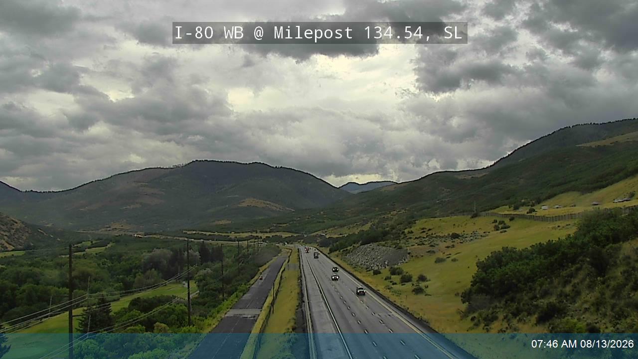 I-80 / Parley's Canyon WB @ Mountain Dell / MP 134.54, SL                                           