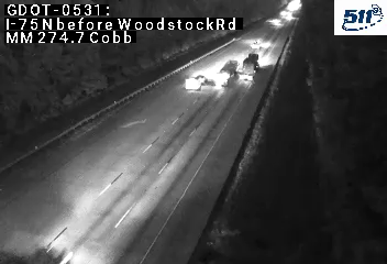 GDOT-0531: I-75 N before WoodstockRd MM 274.4 (Cobb)