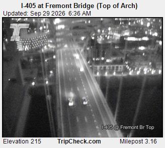 I-405 at Fremont Bridge (Top of Arch)