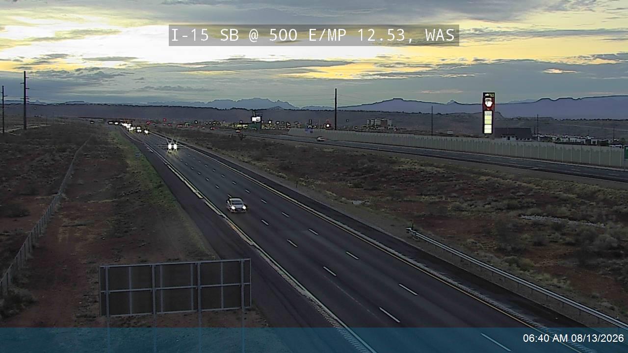 I-15 SB @ 500 E / MP 12.53, WAS