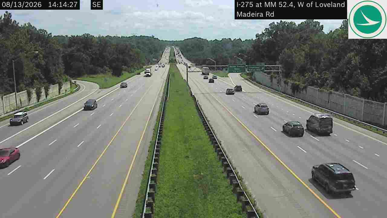 I-275 at MM 52.4, W of Loveland Madeira Rd