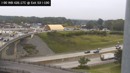 I-90 MP 426.17C WB at Interchange 53 (I-190 Junction) View 1