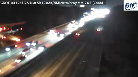 GDOT-0412: I-75 N at SR120Alt/NMariettaPkwy MM 265 (Cobb)