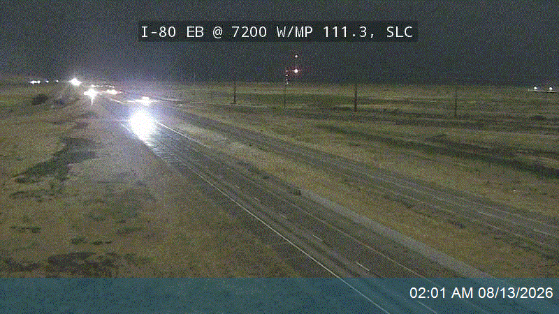 I-80 EB @ 7200 W / MP 111.3, SLC                                                                    