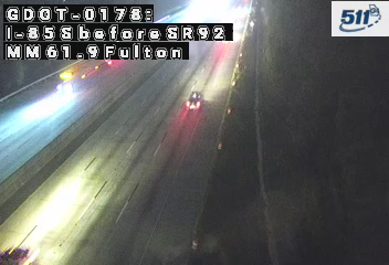 GDOT-0178: I-85 S before SR92 MM 61.9 (Fulton)
