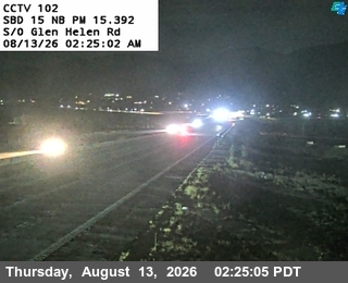 I-15 : (102) N of Glen Helen Parkway