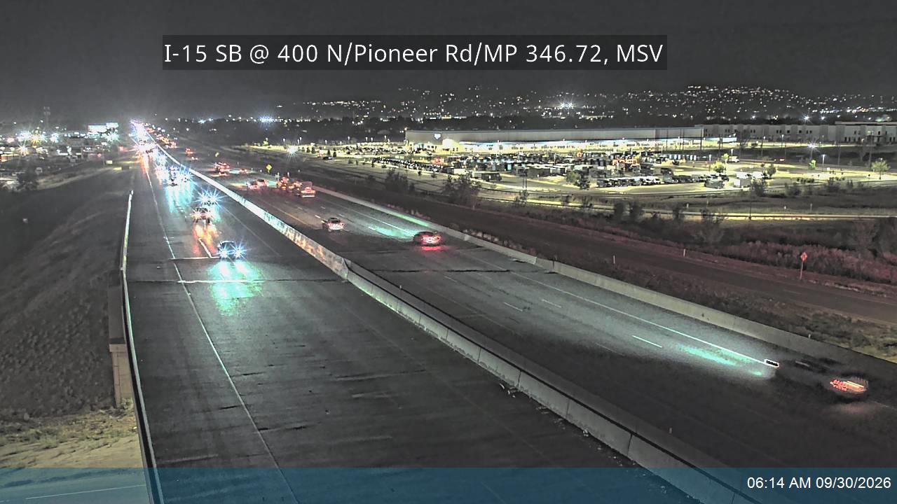 I-15 SB @ 400 N / Pioneer Rd / MP 346.72, MSV