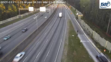 GDOT-0331: I-20 W past SR280 MM 51.8 (Fulton)
