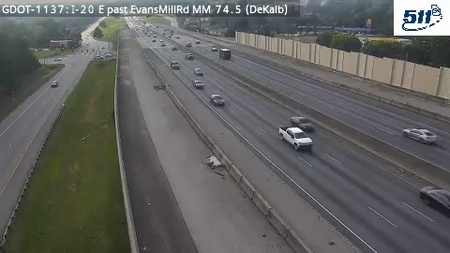 GDOT-1137: I-20 E past EvansMillRd MM 74.5 (DeKalb)