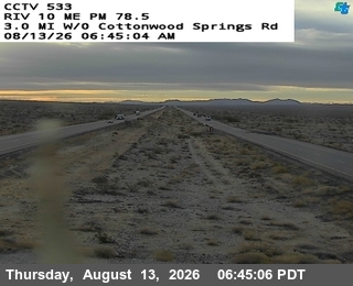 I-10 : (533) West of Cottonwood Springs Road